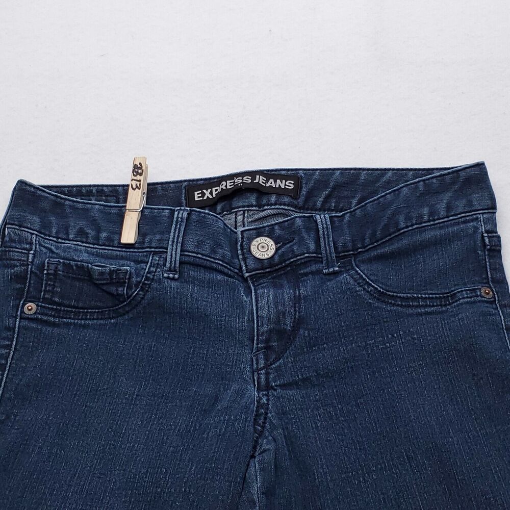Express Legging Low Rise Casual Denim Medium Wash Jeans Womens Size 4R Blue